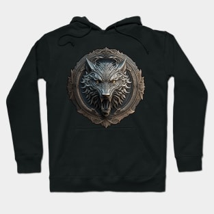 School of the Wolf medallion Hoodie